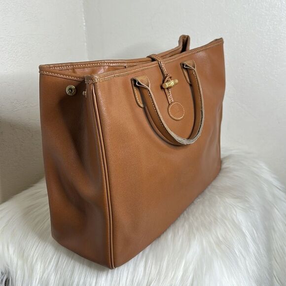 💯Authentic Long Champ Leather Tote Handbag🍀 - Picture 10 of 13
